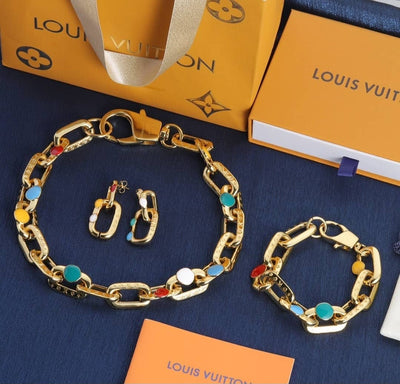 Louis Vuitton Bracelet set With Earrings