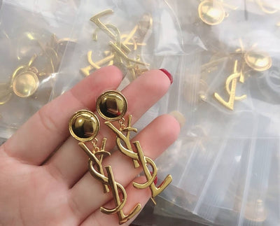 Gold YVES SAINT LAURENT  earrings