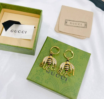 Gold Gucci Bee Earrings